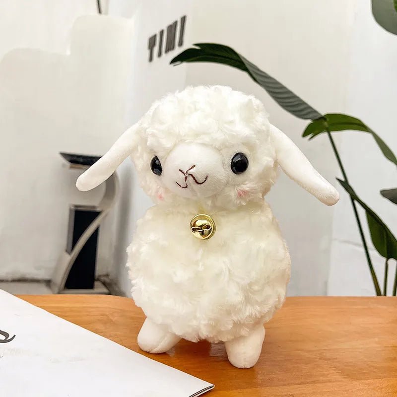 Farmyard Lamb Stuffed Animal with Bell, 9" | 23 cm plush toy – – – Image 3 | Plushie Produce
