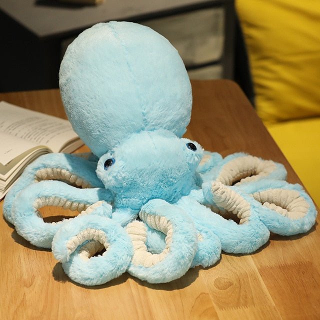 Fuzzy Octopus Plushie, Five Colors, 12-26" | 30-65 cm plush toy – – Light Blue – Image 1 | Plushie Produce