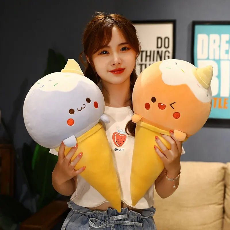Jumbo Kawaii Ice Cream Cone Plushie, Five Flavors, 1.6-3' | 20-90 cm plush toy – – – Image 1 | Plushie Produce