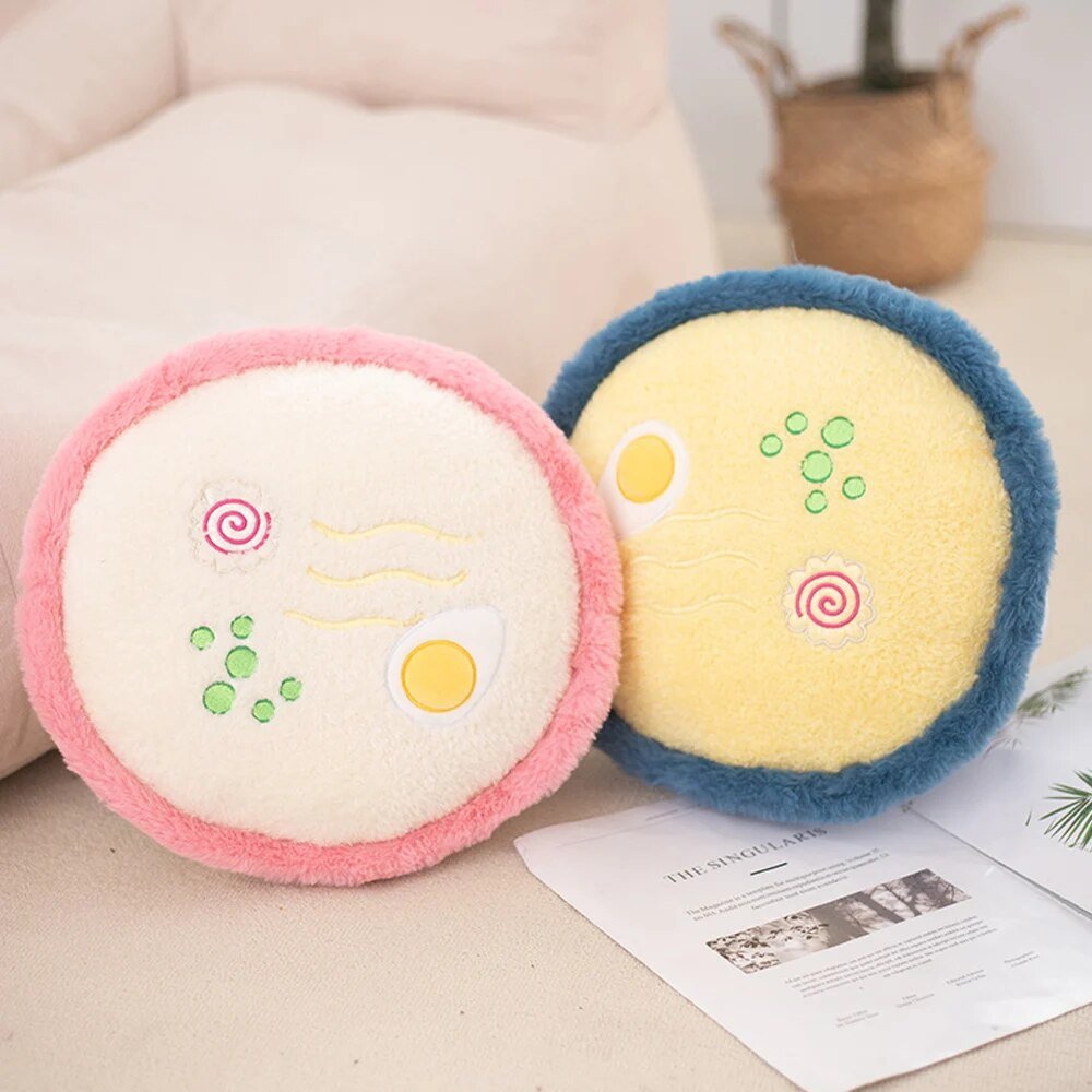 Large Plushie Cartoon Bowl of Ramen with Tempura Shrimp, 12" | 30 cm plush toy – – – Image 4 | Plushie Produce