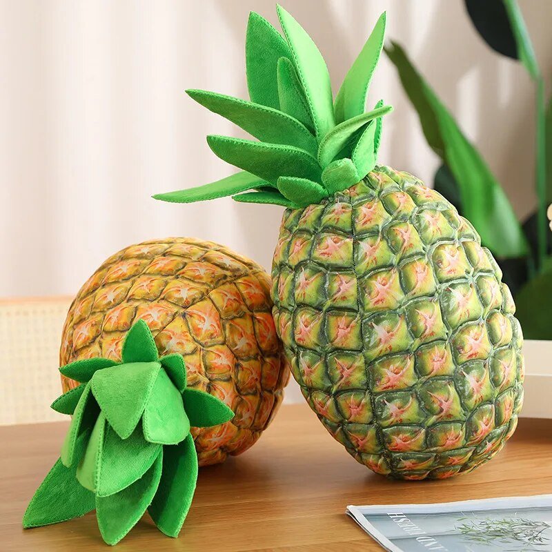 Lifelike Pineapple Plushie, Two Styles, 19" | 48 cm plush toy – – – Image 6 | Plushie Produce