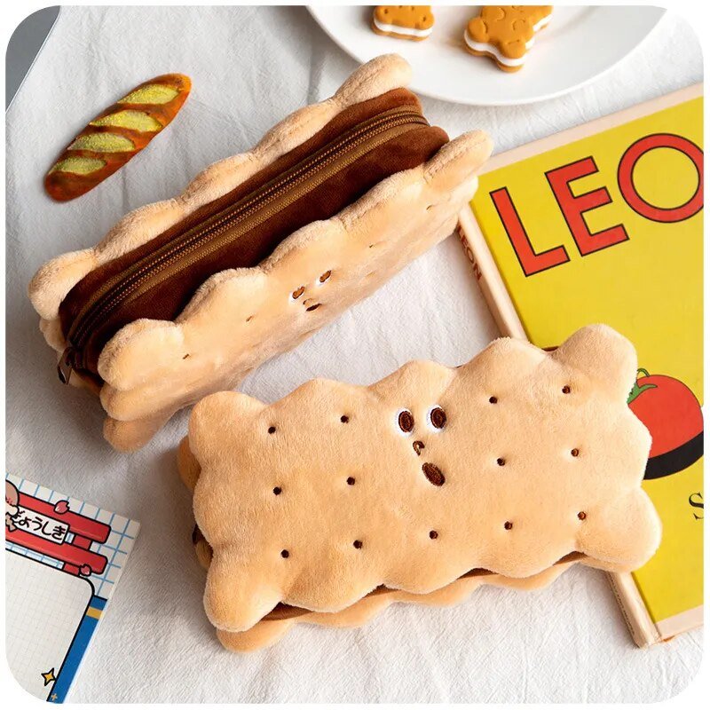 Plush Cookie Large-Capacity Pencil Bag, 7" | 19 cm plush toy – – – Image 2 | Plushie Produce