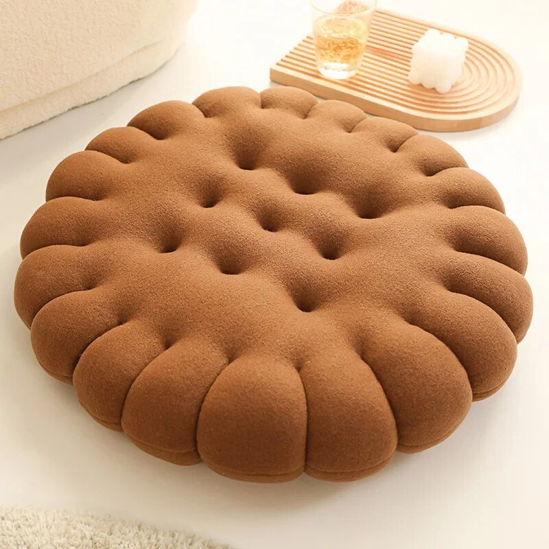 Plushie Biscuit Seat Cushion- 8 Styles, 18-22" | 45-55 cm plush toy – – Round Brown – Image 9 | Plushie Produce