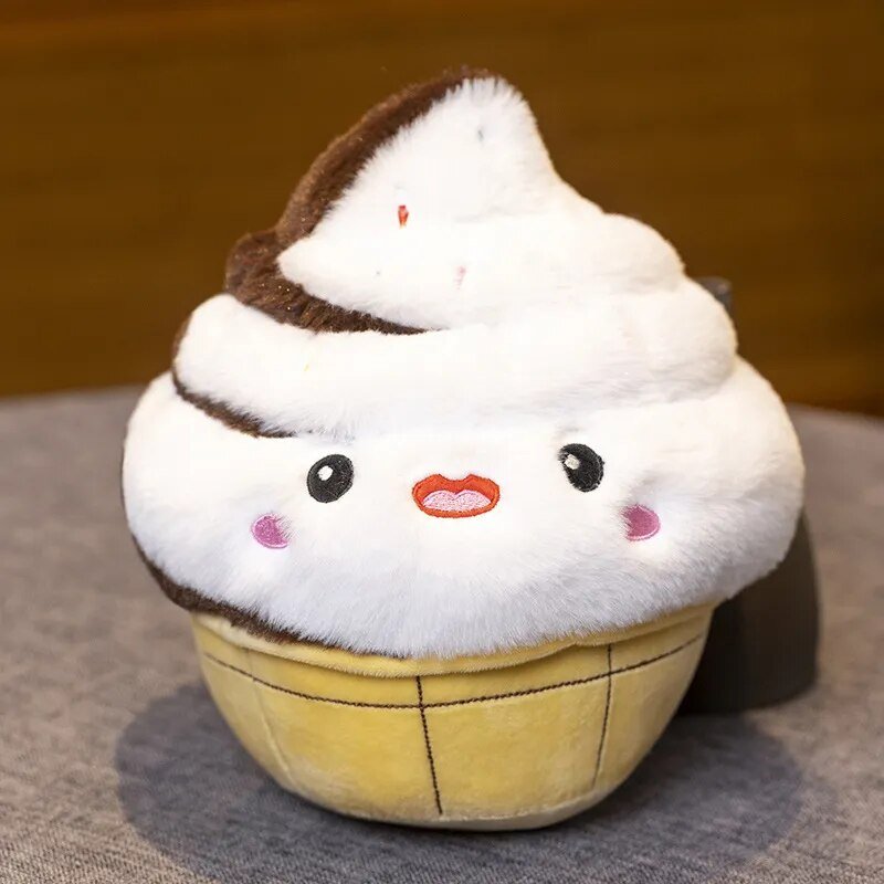Plushie Cartoon Cupcake, Five Styles, 6-10" | 15-25 cm plush toy – – 25cm cream – Image 6 | Plushie Produce