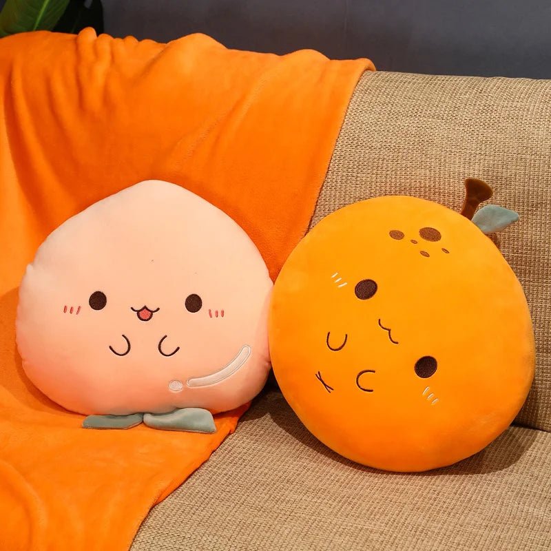 Plushie Cartoon Fruit with Optional Blanket, 15" | 38 cm plush toy – – – Image 1 | Plushie Produce