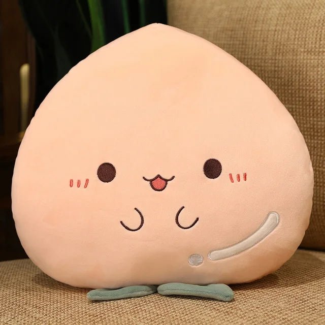 Plushie Cartoon Fruit with Optional Blanket, 15" | 38 cm plush toy – – Peach – Image 6 | Plushie Produce