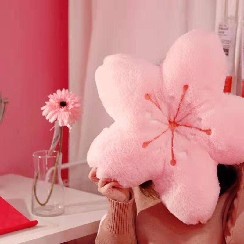 Plushie Cherry Petal Throw Pillow, 12-26" | 30-65 cm plush toy – – – Image 3 | Plushie Produce