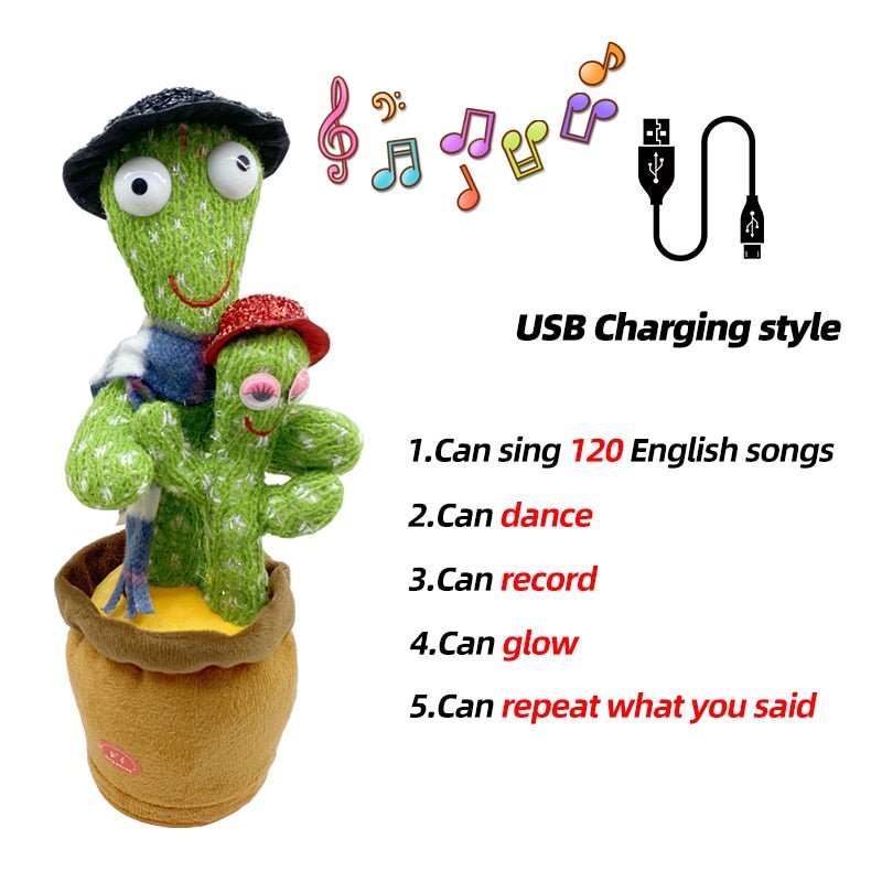 Plushie Dancing Singing Cactus, 13" | 32 cm plush toy – – – Image 12 | Plushie Produce