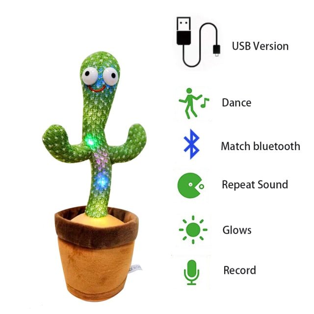 Plushie Dancing Singing Cactus, 13" | 32 cm plush toy – – – Image 7 | Plushie Produce