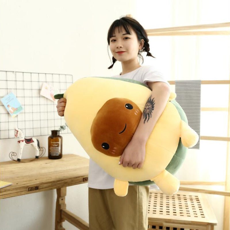 Plushie Jumbo Smiling Avocado, 12-24" | 30-60 cm plush toy – – – Image 3 | Plushie Produce