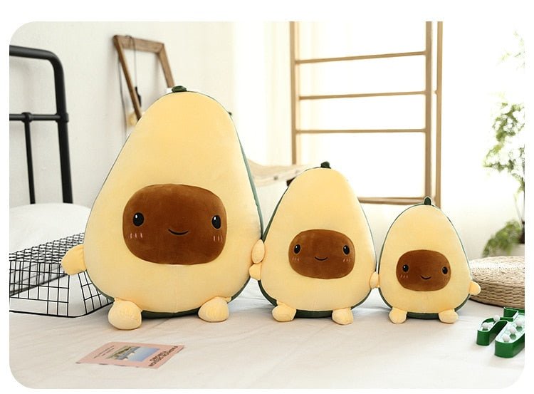 Plushie Jumbo Smiling Avocado, 12-24" | 30-60 cm plush toy – – – Image 4 | Plushie Produce