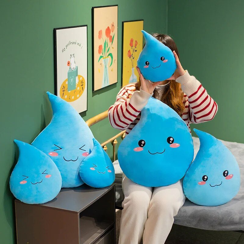 Plushie Kawaii Drop of Water, 8-20" | 20-50 cm plush toy – – – Image 3 | Plushie Produce