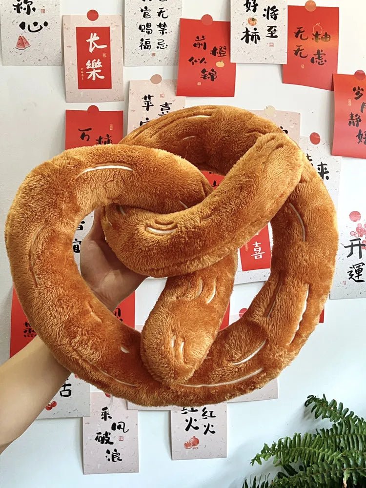Plushie Realistic Giant Pretzel, 18" | 45 cm plush toy – – – Image 3 | Plushie Produce