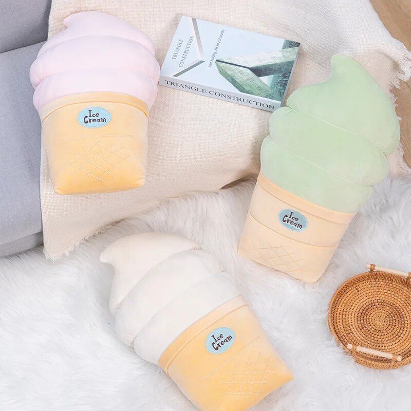 Plushie Soft Serve Ice Cream Cone, 20" | 50 cm plush toy – – – Image 1 | Plushie Produce
