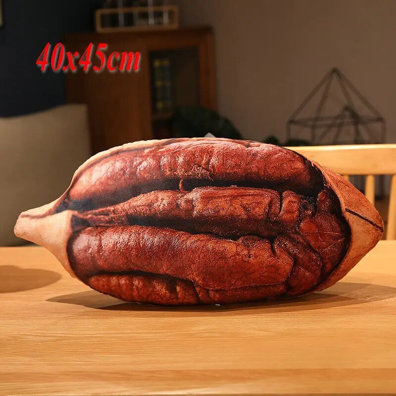 Realistic Food Nut Throw Pillow, 16-22" | 40-55 cm plush toy – – Pecans – Image 4 | Plushie Produce
