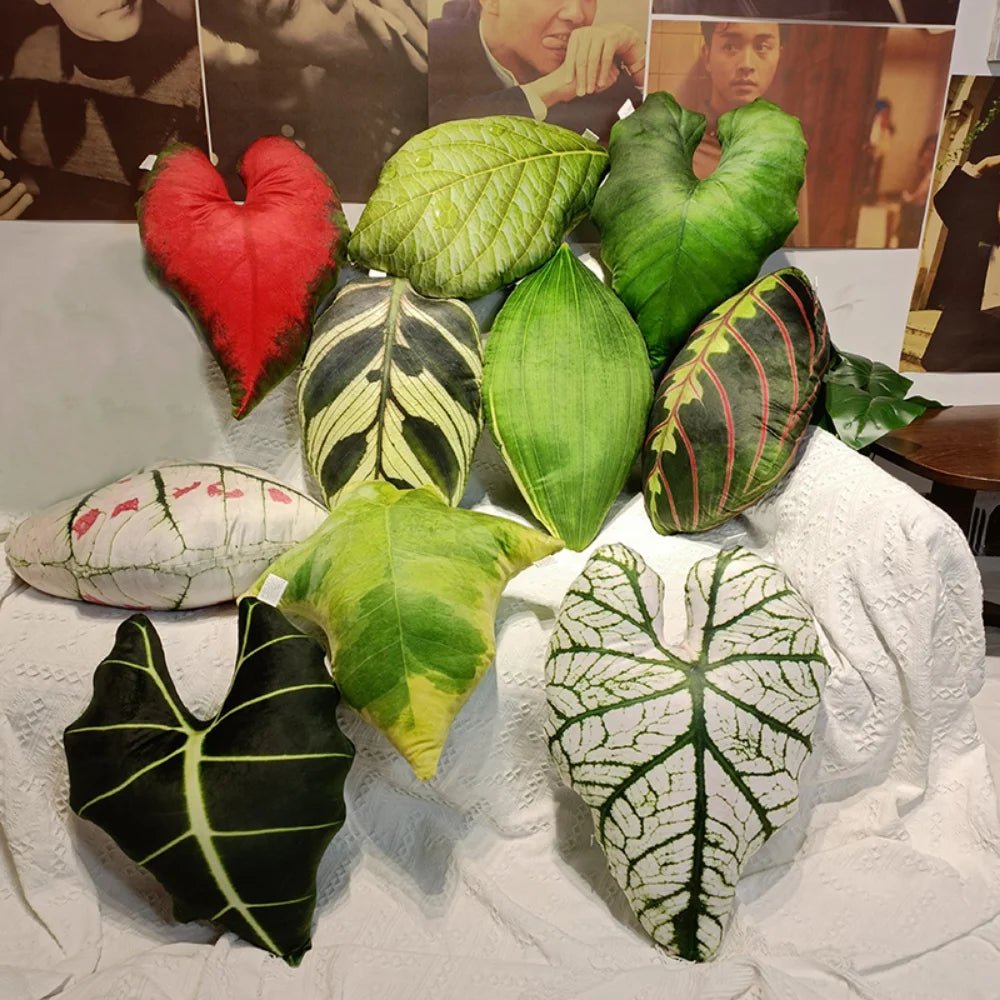 Tropical Leaf Plushie Throw Pillow, 22 Styles plush toy – – – Image 36 | Plushie Produce