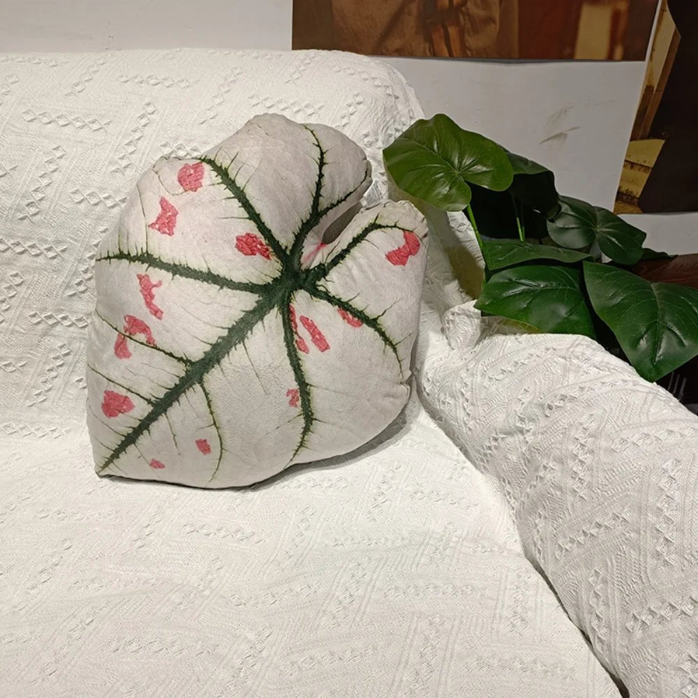 Tropical Leaf Plushie Throw Pillow, 22 Styles plush toy – – – Image 5 | Plushie Produce