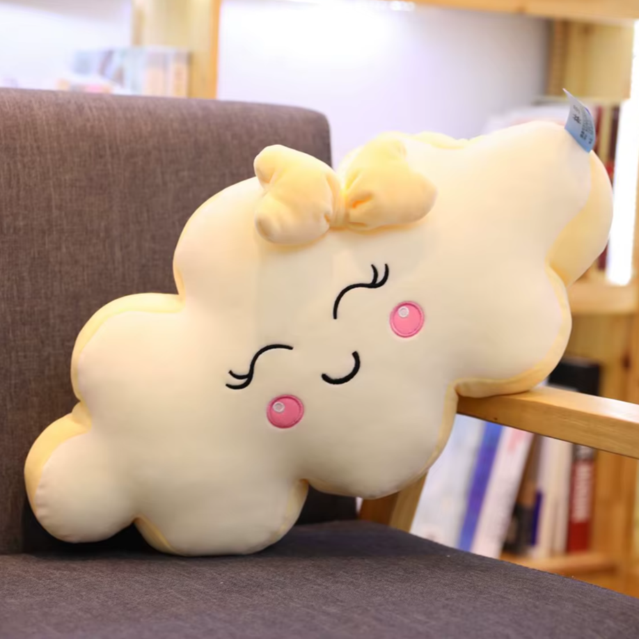 Smiling Kawaii Cloud Plushie, 20-35" | 50-90 cm