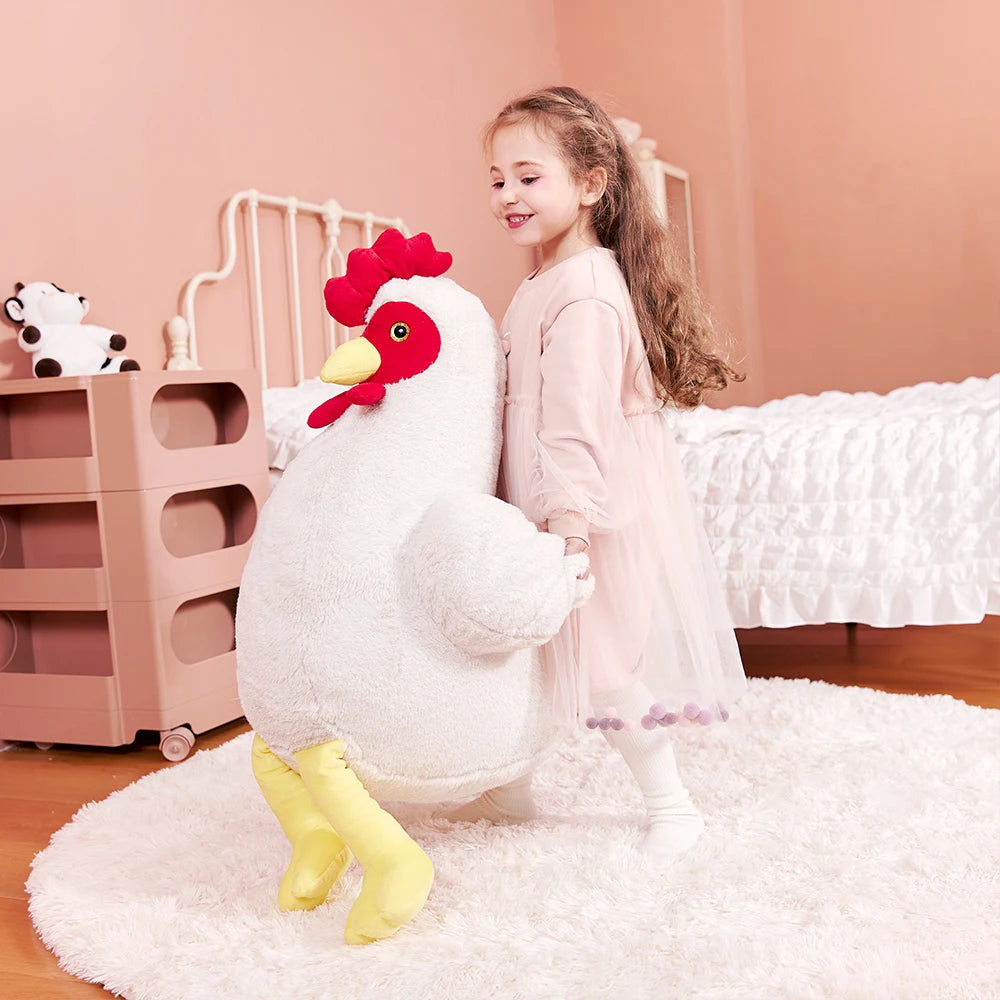 Giant Realistic Chicken Plushie, 23" Tall | 58 cm