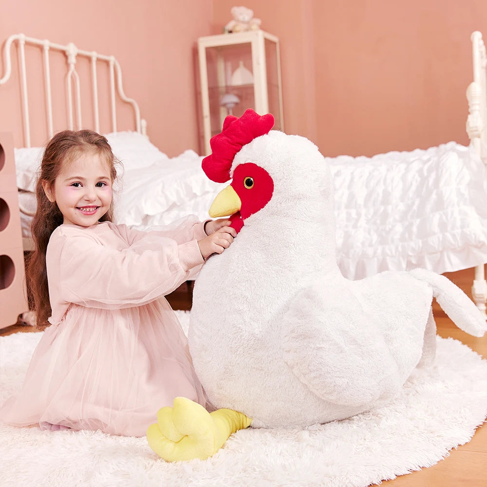 Giant Realistic Chicken Plushie, 23" Tall | 58 cm