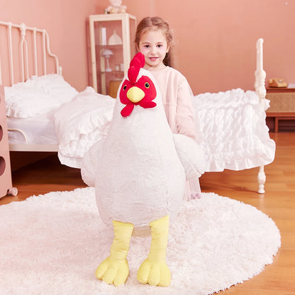 Giant Realistic Chicken Plushie, 23" Tall | 58 cm