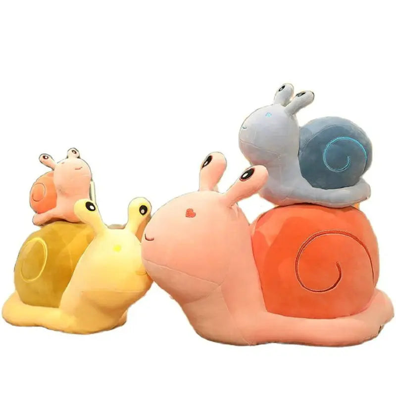 Animal en peluche escargot cartoon, trois couleurs, 8-20" | 20-50 cm