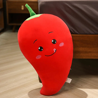 Jumbo Plushie Cartoon Pepper/Eggplant/Carrot/Corn, 12-39" | 30-100cm