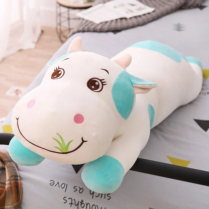 Long Cow Plushie – Soft Body Pillow, 20-43" | 50-110 cm