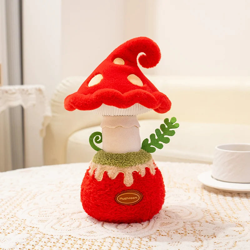 Cute Potted Mushroom Plush Toy, 8" | 20 cm – Three Color Options