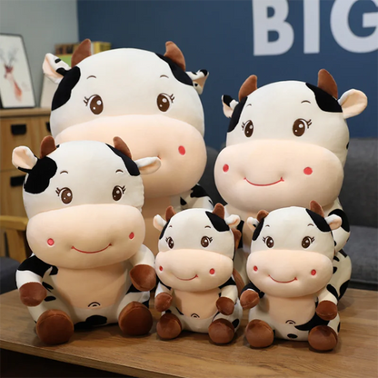 Sitting Dairy Cow Plushie, 10-14" | 25-35 cm