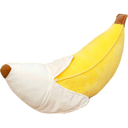 Jumbo Peeled Banana Plushie – Giant Plush Toy Food Body Pillow