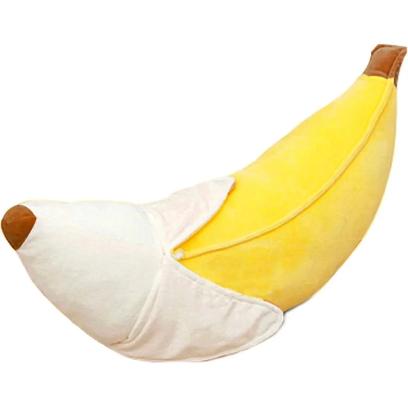 Jumbo Peeled Banana Plushie – Giant Plush Toy Food Body Pillow