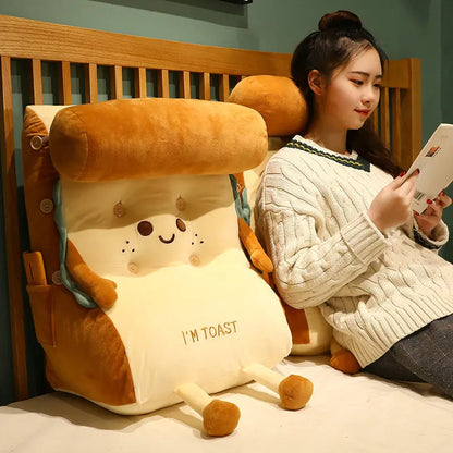 Gối tựa lưng hình bánh mì nướng lớn hoạt hình, 16" | 40cm