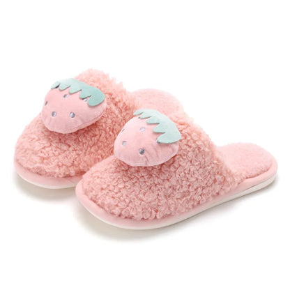 Plushie Fruit Slippers, Five Fruit Styles, US Men 3.5-6.5/Women 5.5-8