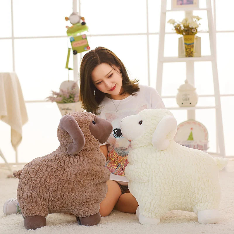 Mouton en peluche réaliste, quatre couleurs, 8-20" | 20-50 cm