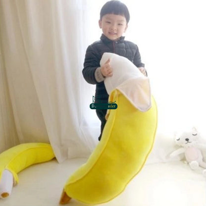 Jumbo Peeled Banana Plushie – Giant Plush Toy Food Body Pillow