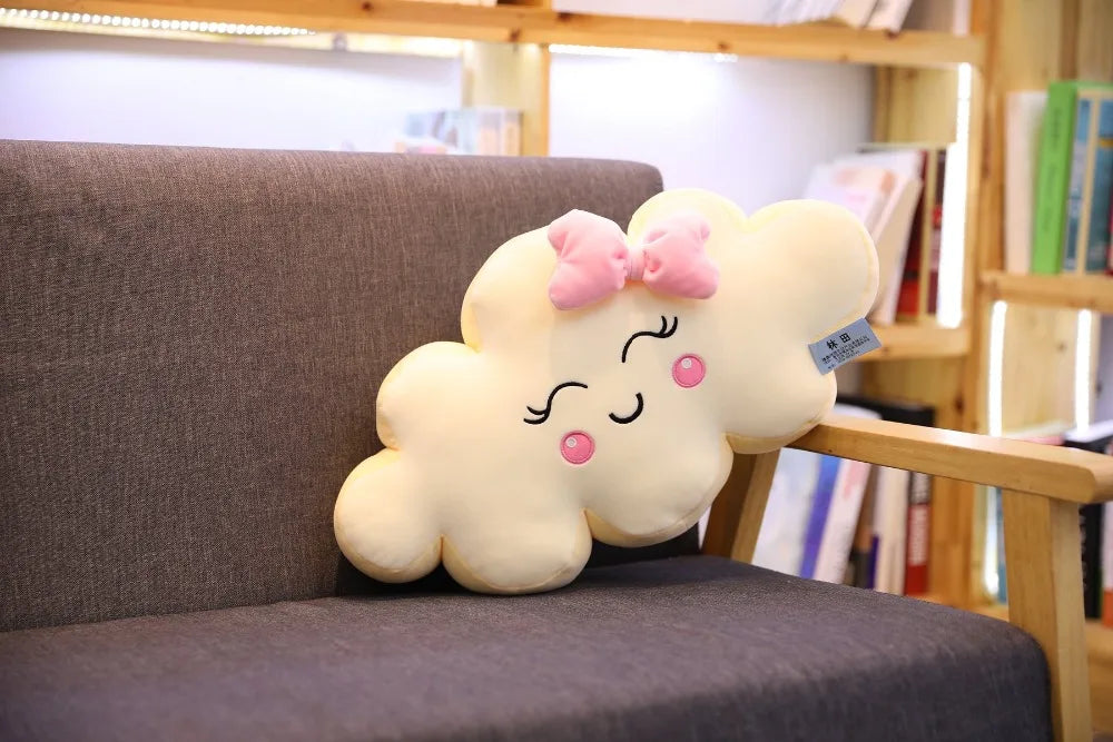 Smiling Kawaii Cloud Plushie, 20-35" | 50-90 cm