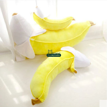 Jumbo Peeled Banana Plushie – Giant Plush Toy Food Body Pillow