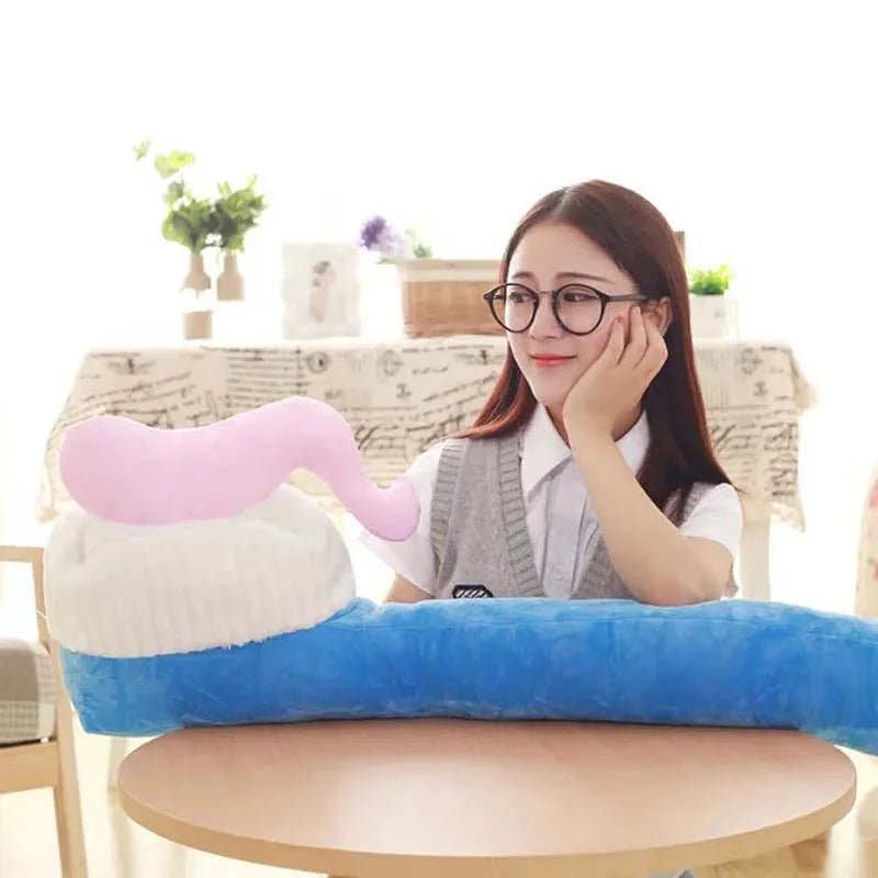 Jumbo Realistic Toothbrush Plushie, Four Colors, 35" | 90 cm