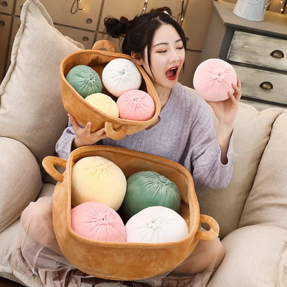 Pluche Realistische Bao Buns, 8-26" | 20-65cm