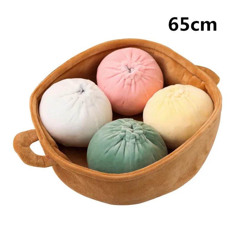 Pluche Realistische Bao Buns, 8-26" | 20-65cm