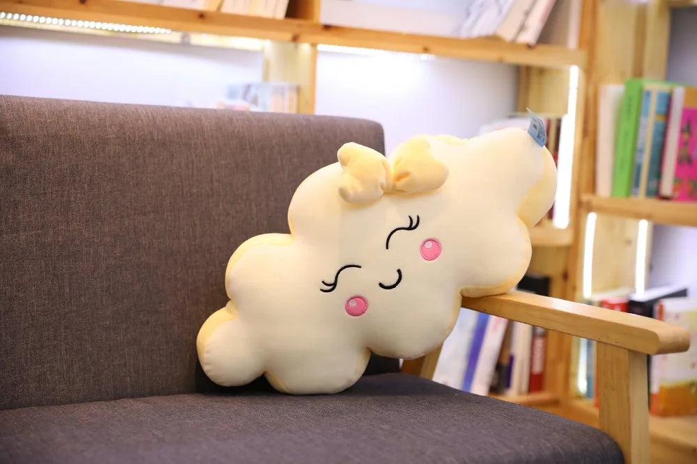 Smiling Kawaii Cloud Plushie, 20-35" | 50-90 cm