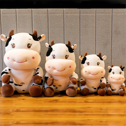 Sitting Dairy Cow Plushie, 10-14" | 25-35 cm