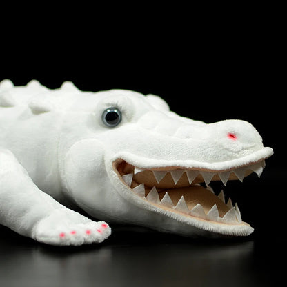 Crocodile en peluche réaliste à bouche ouverte, 20" | 50 cm