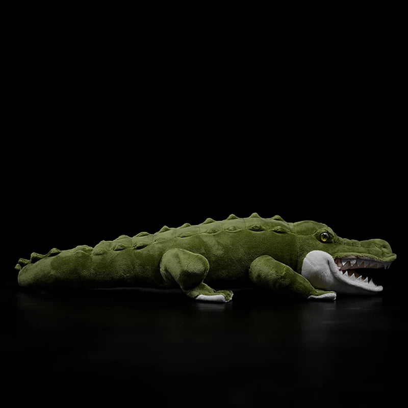 Crocodile en peluche réaliste à bouche ouverte, 20" | 50 cm