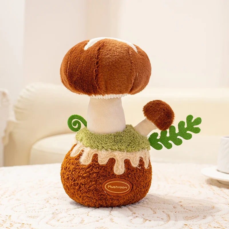 Cute Potted Mushroom Plush Toy, 8" | 20 cm – Three Color Options