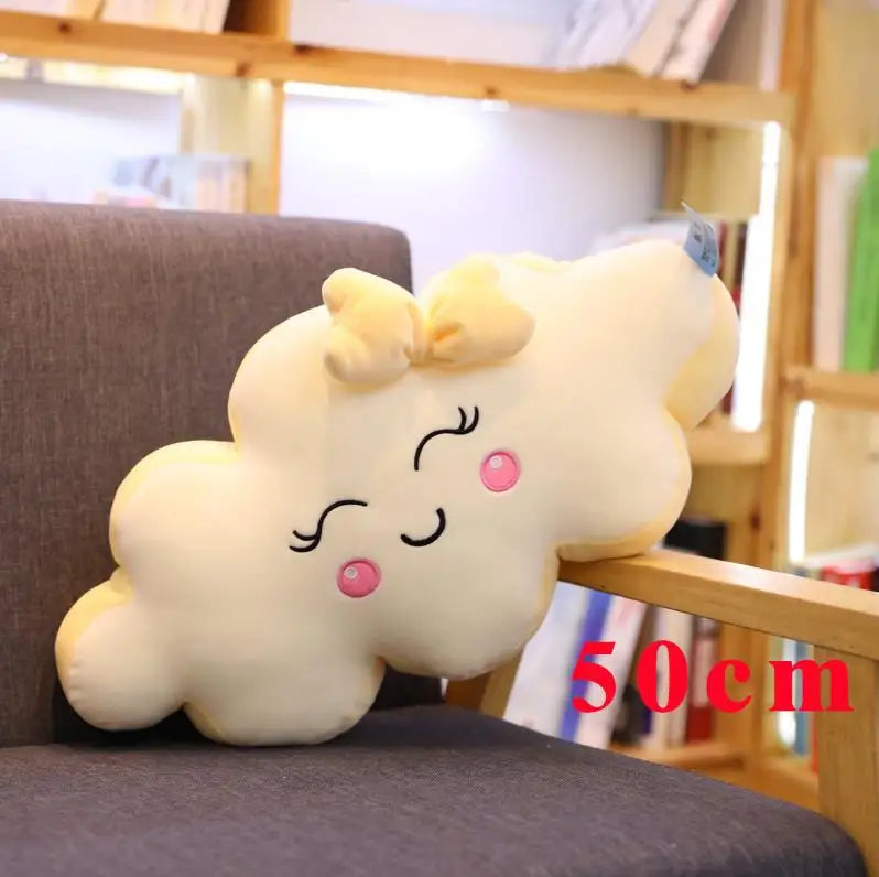 Smiling Kawaii Cloud Plushie, 20-35" | 50-90 cm