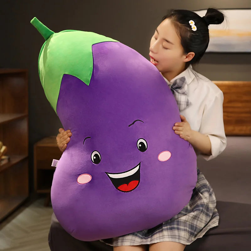 Jumbo Plushie Cartoon Pepper/Eggplant/Carrot/Corn, 12-39" | 30-100cm