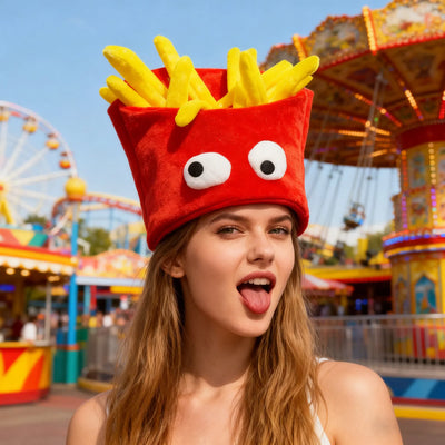 Fast Food Novelty Hat Set | Hamburger, Fries & Pizza Costume Caps