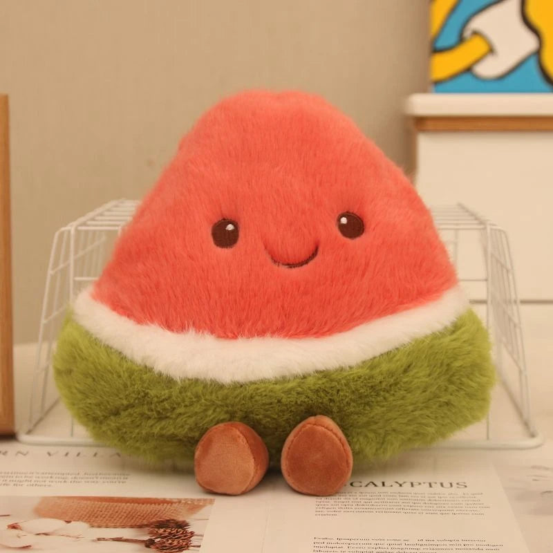 Soft Fruit Plush Toy Set | Pineapple, Strawberry & Watermelon, 22 cm